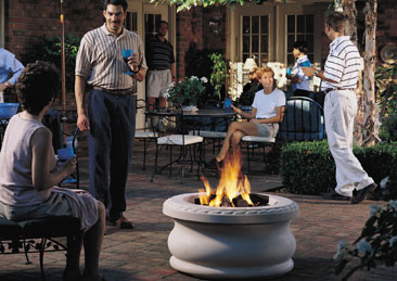 gas fire pits give the look and feel of wood fire pits and the warmth of a gas fire place.